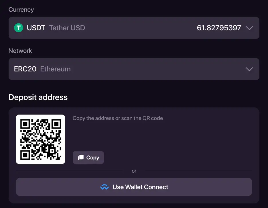 CHEXX crypto cashier and network selector